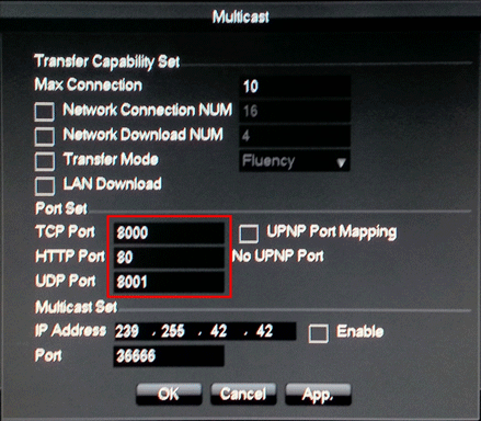 Multicast Settings